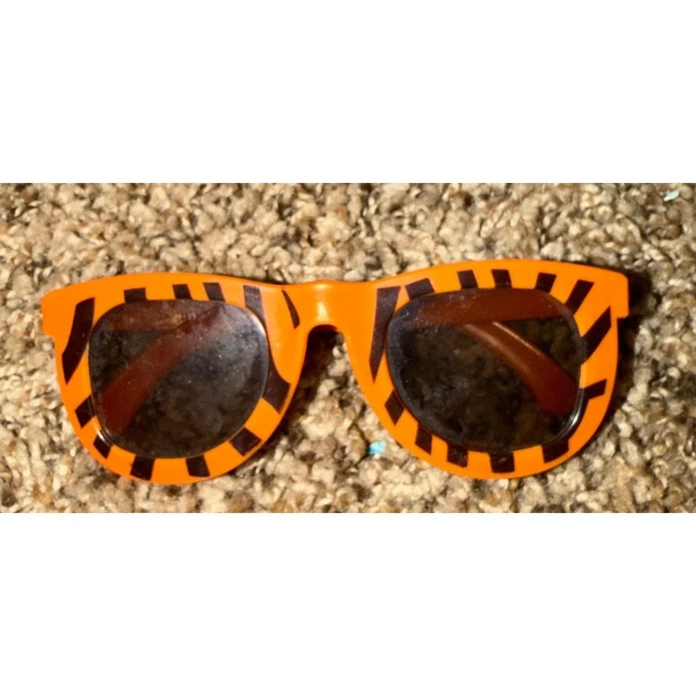 Just One You Orange Shark Pattern Swim Bottoms (Trunks) 18 Months & Sunglasses